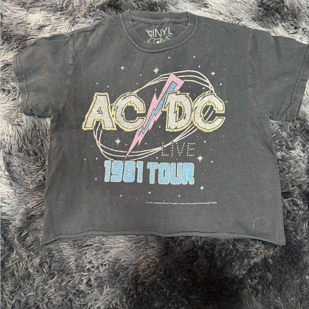 AC/DC Live 1981 Tour Graphic Crop Top